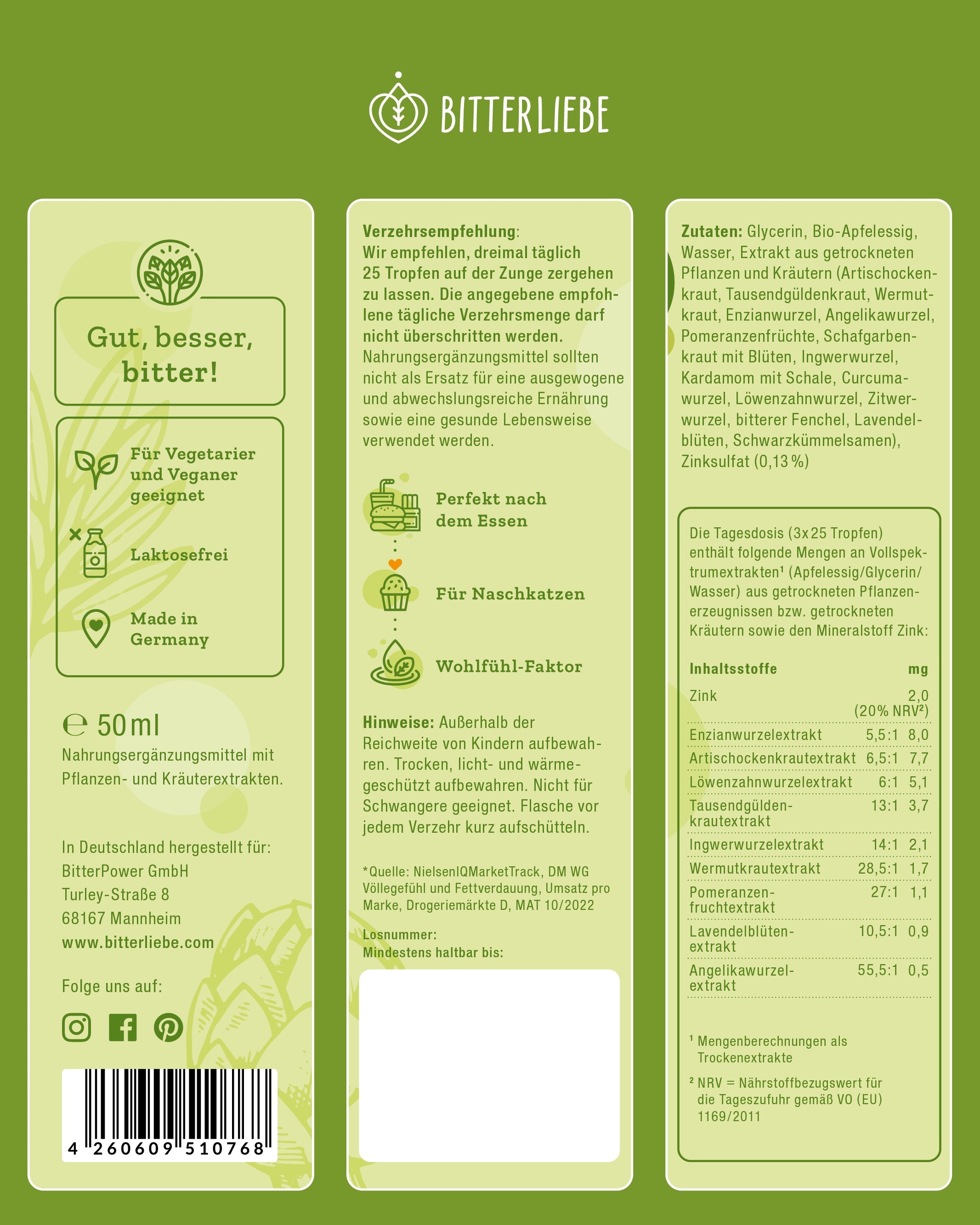 BitterLiebe Tropfen mild - 50ml 27-DE