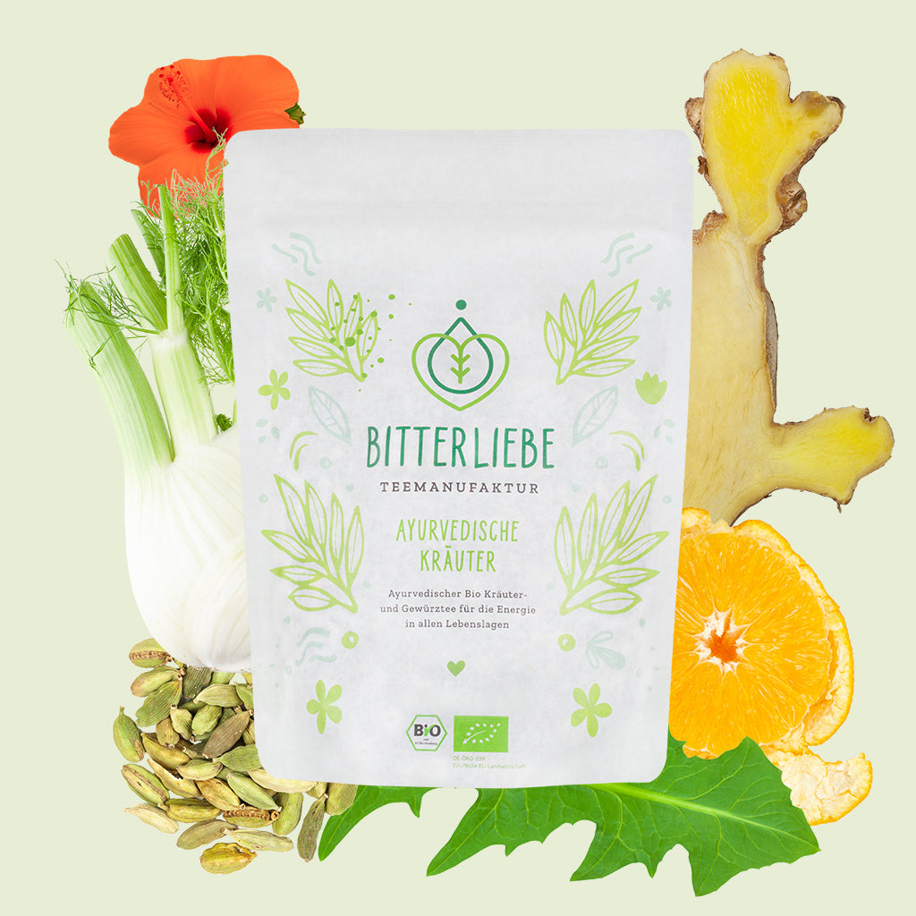 Ayurvedische Kräuter - würziger Bio-Tee