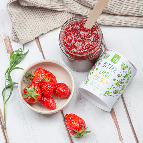 Erdbeer Chia Marmelade mit Estragon und BitterLiebe