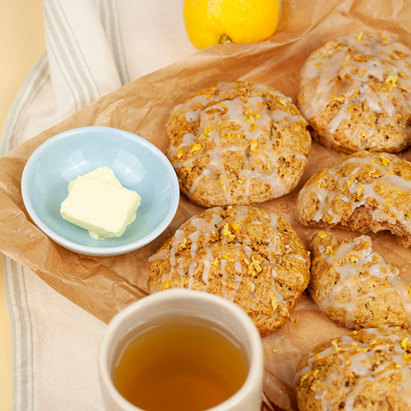 Grüntee Zitronen Scones