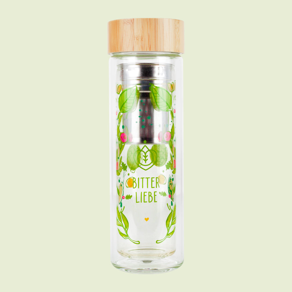 BitterLiebe Trinkflasche mit Teesieb 400ml BL-BC-8