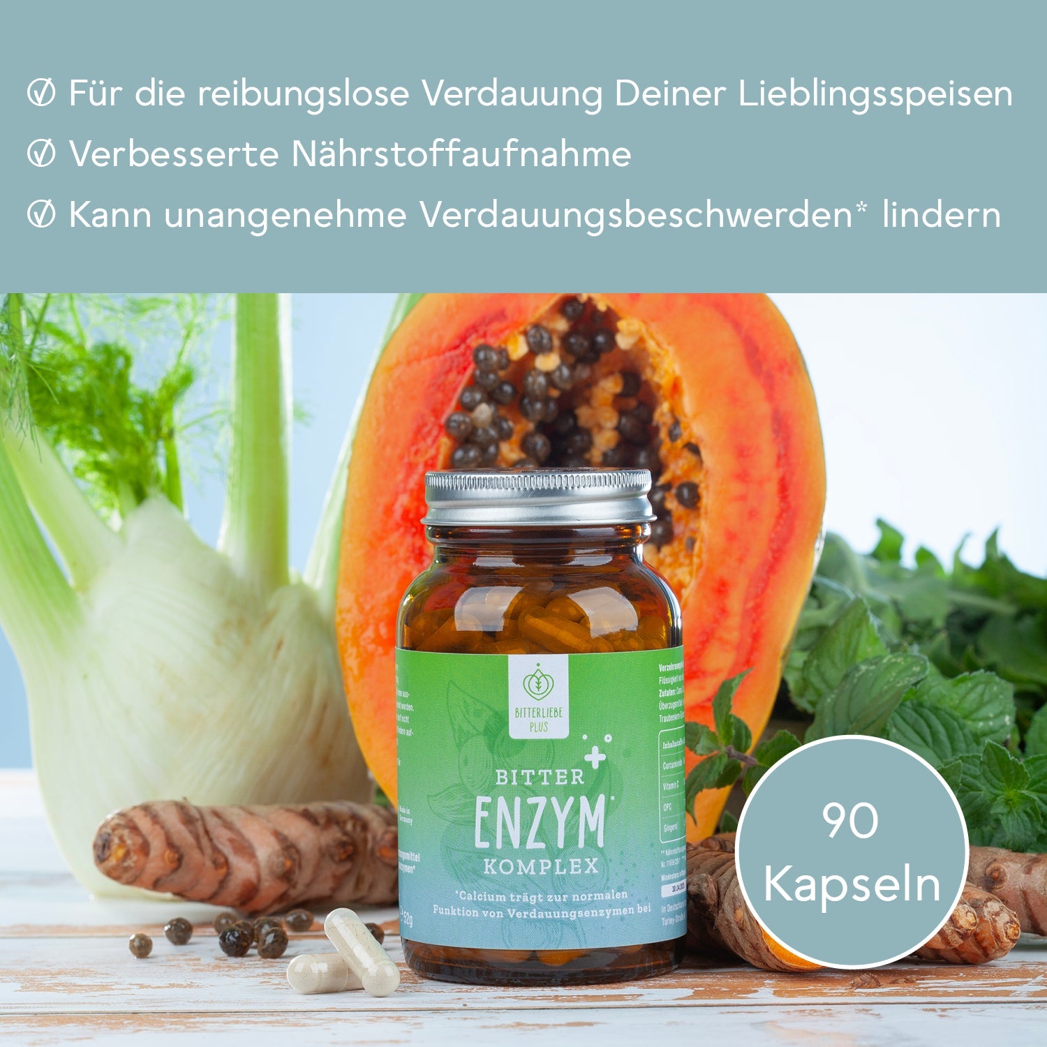 Bitter Enzym* Komplex - Monatspackung (90 Kapseln) BL-Plus-7