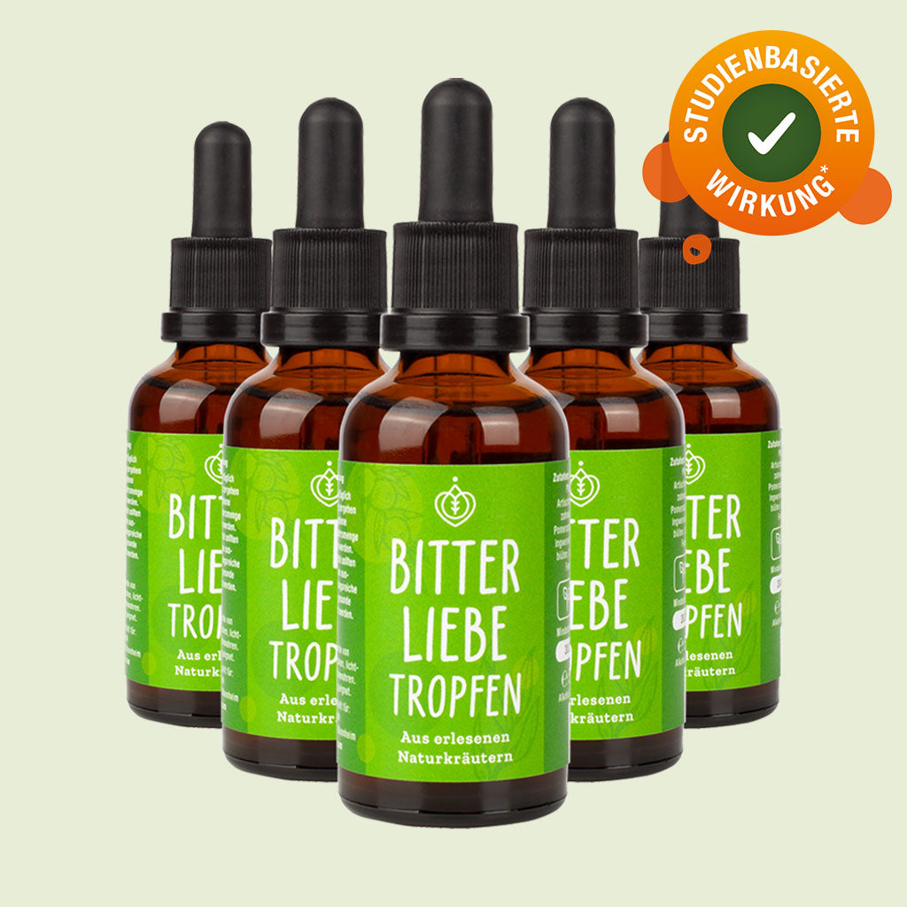 BitterLiebe 50ml (5er Paket) - Bittertropfen mit studienbasierter Wirkung 61-DE