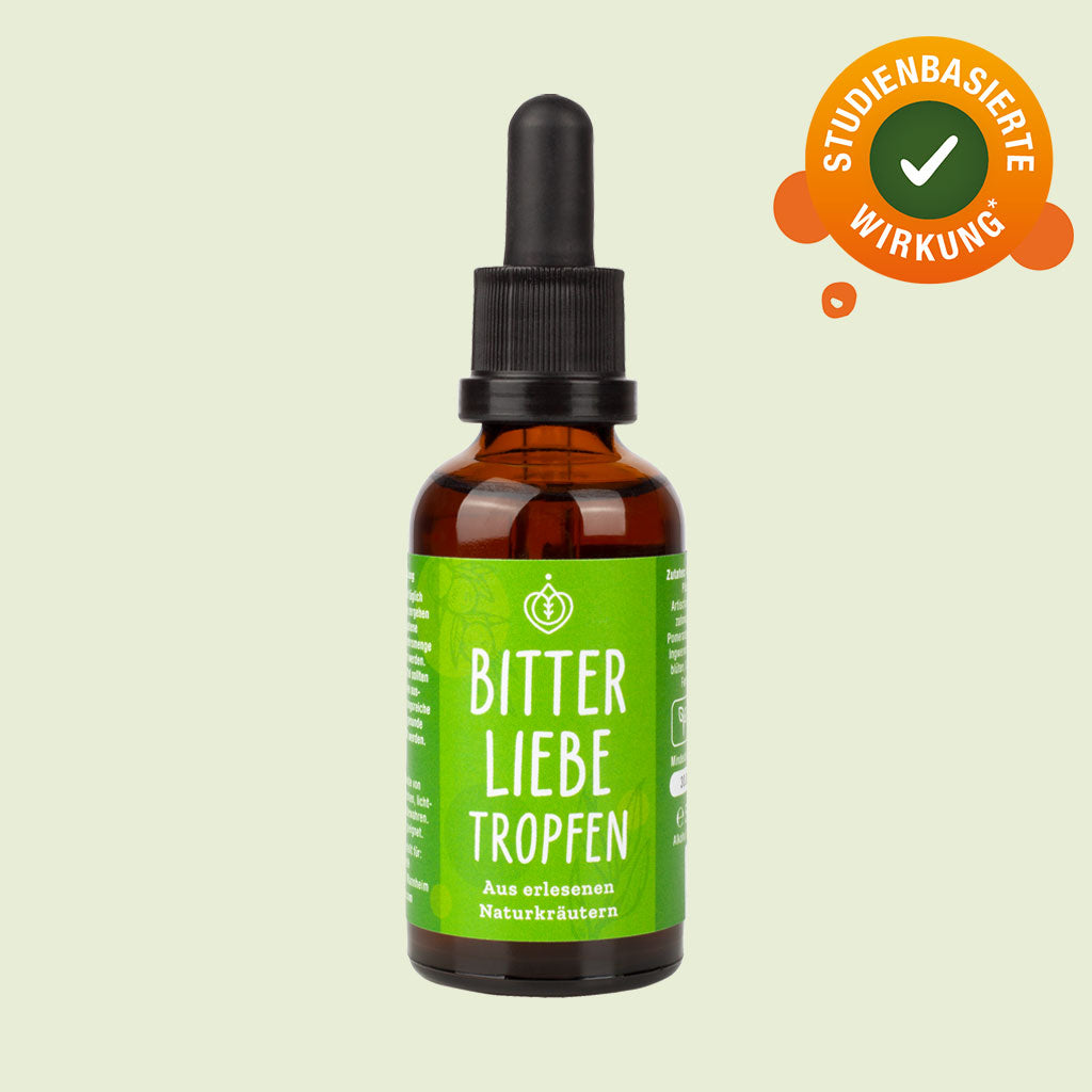 BitterLiebe 50ml – Leckere Bitterstoffe Tropfen mit studienbasierter Wirkung 1-DE