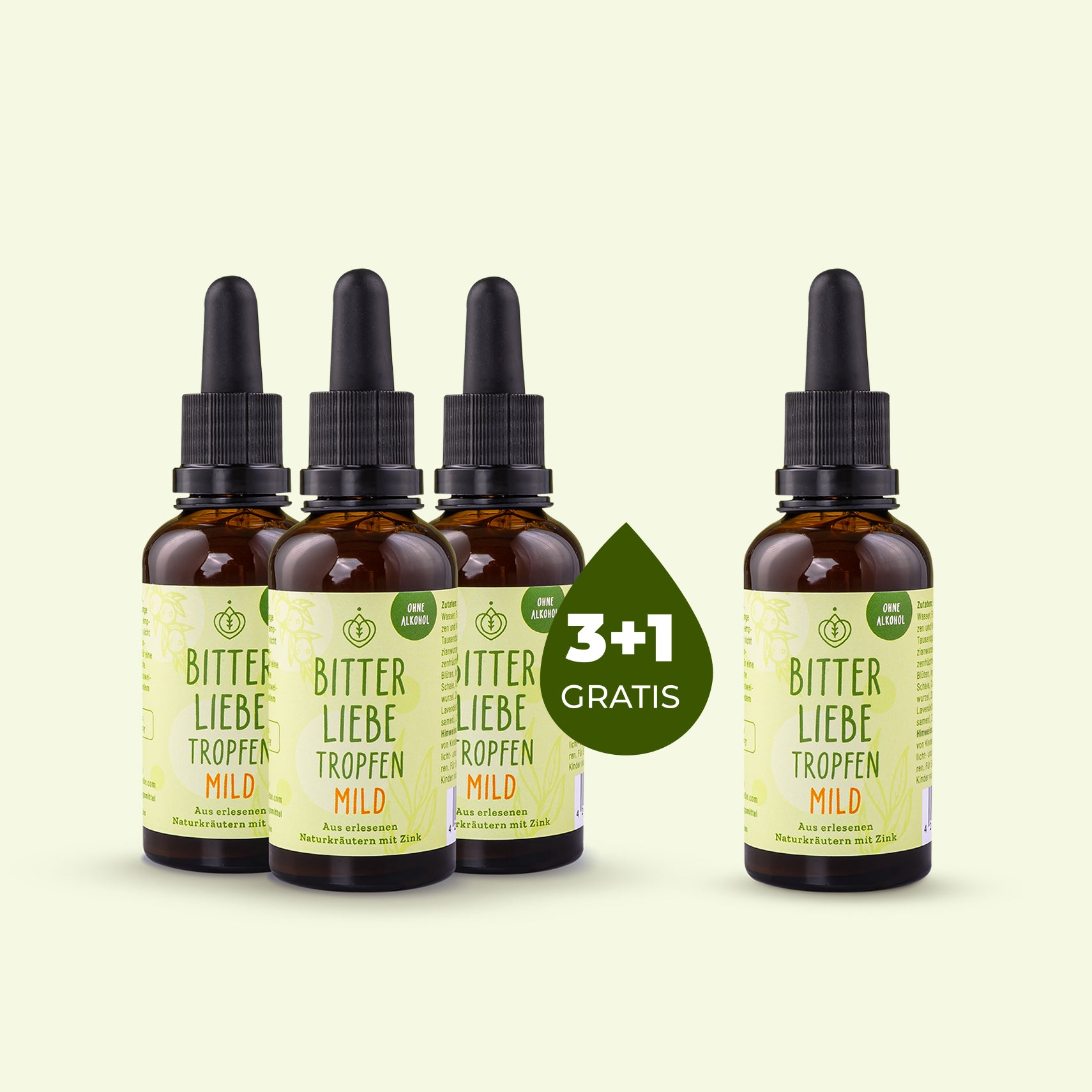 BitterLiebe Tropfen Mild - 4 für 3 Set